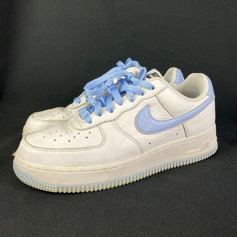 NIKE AIR FORCE 1 Low Custom By You White University Blue Womens Size 8 Sneakers